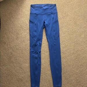 Lululemon Athletica Blue Fast and Free High-Waisted Leggings (25 inch)